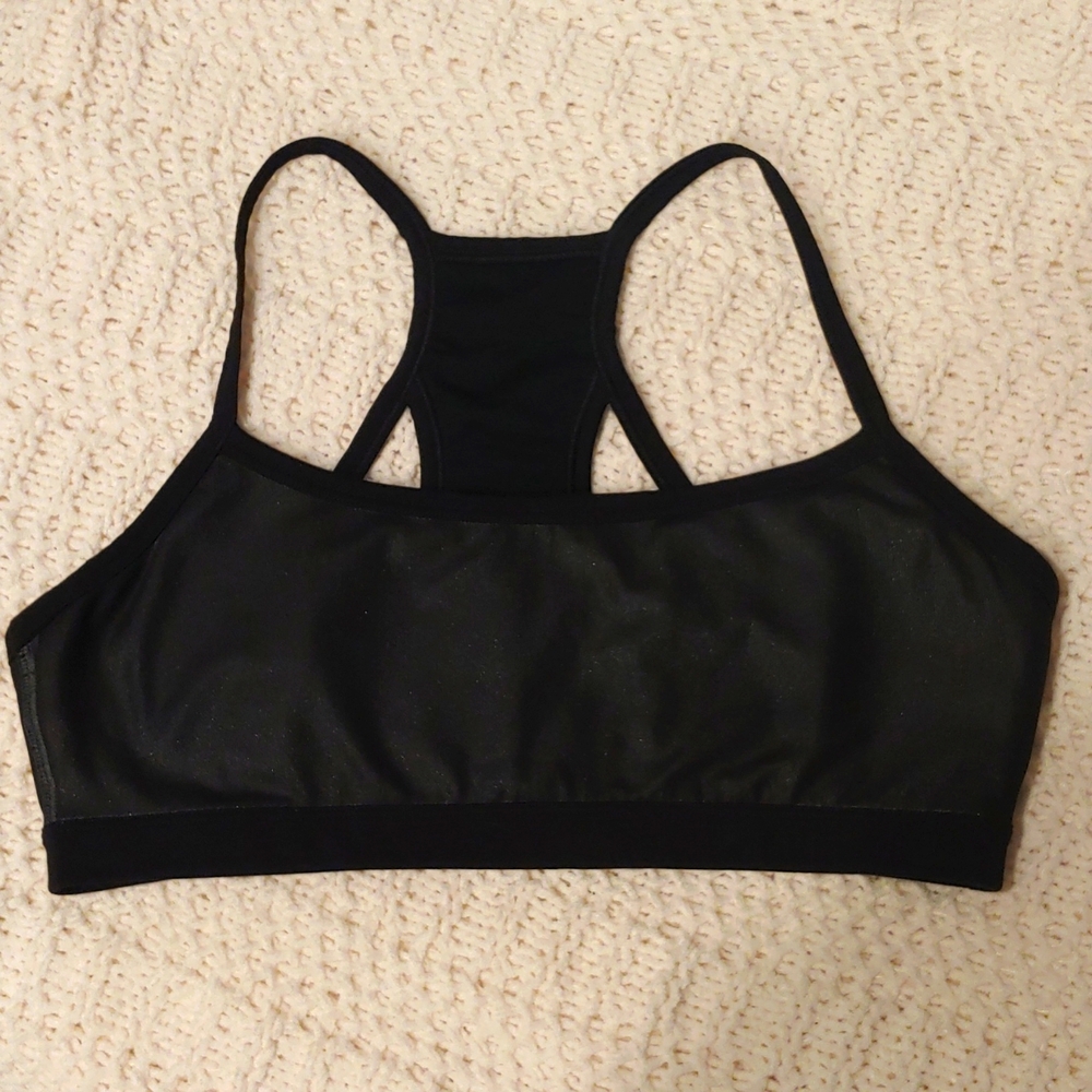 Gap Fit Sculpt Revolution Sport Bra Size Medium Gunmetal Black
